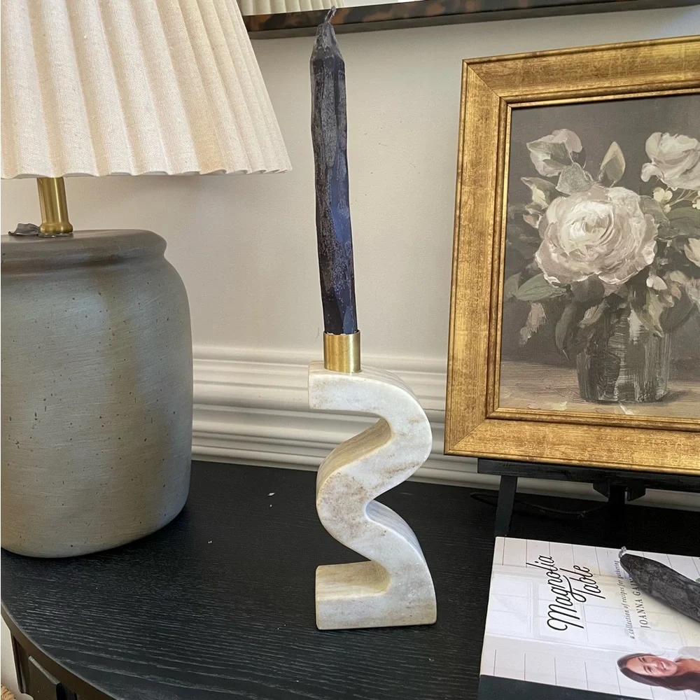 Marble candle holder
